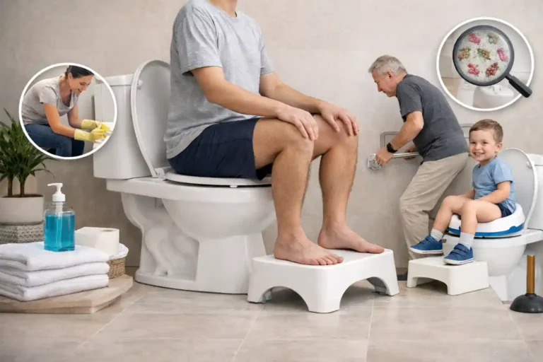 نحوه استفاده از توالت فرنگی